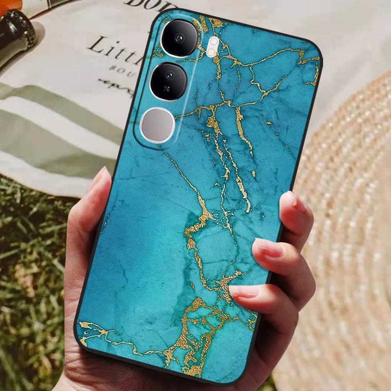 Для Vivo V40 Lite 4G 5G V40Lite (ИДН) V40E V 40 SE Чехол Роскошный Расписной Телефон Силиконовая Задняя Крышка Для Vivo Y200 Y300 Чехлы Корпус