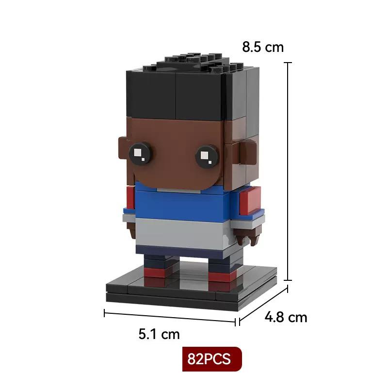Brick Head Z Model Building Toy Desktop Creative Toy Ornament Building Blocks Set Educational Toy Boy'S Birthday Gift