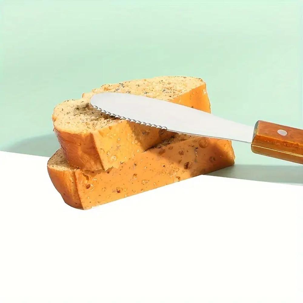 Mini Size Butter Knife Wood Handle Butter Spatula Multifunctional Jam Spreader Bread