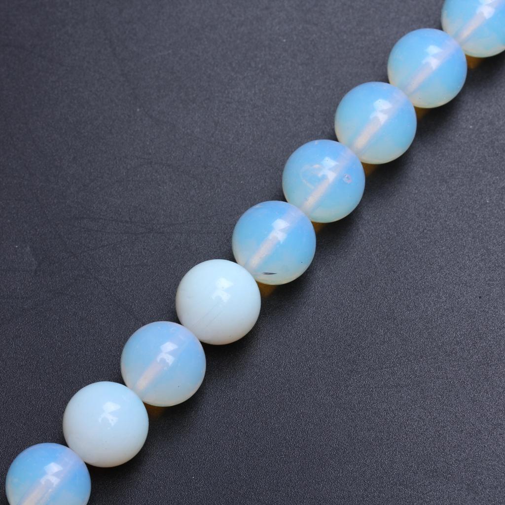 Creative Jewelry Making For Necklace Bracelet Round Charms Natural Opal Stone 4/6/8/10/12mm DIY Spacer Loose Beads