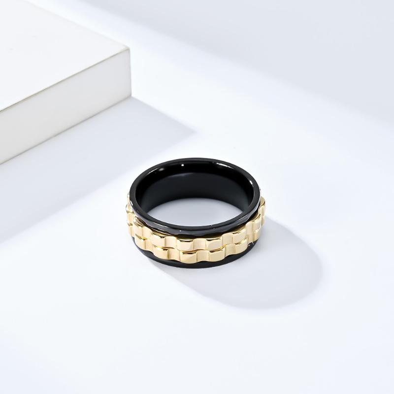 Вращающееся кольцо для облегчения снаряжения для мужчин и женщин, облегчение тревоги, хип-хоп, кольца для пар, модный дизайн, свадебные украшения из нержавеющей стали, аксессуары