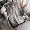 Warm Winter Scarf for Women Luxury Leopard Pashmina Shawls Thick Cashmere Blanket Chunky Stoles Lady Elegant Poncho Bufanda