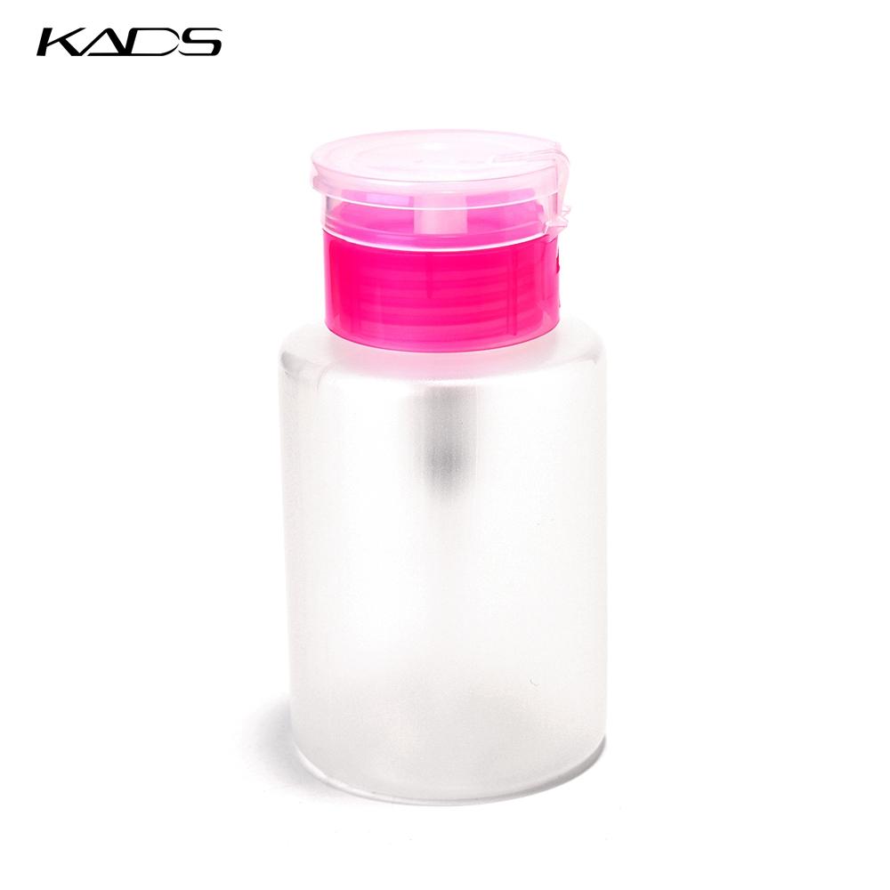 kads 150 мл пустая пластиковая бутылка с насосом для жидкости для снятия лака, контейнеры для спиртовой жидкости, пресс, дозатор, инструмент для чистки бутылок