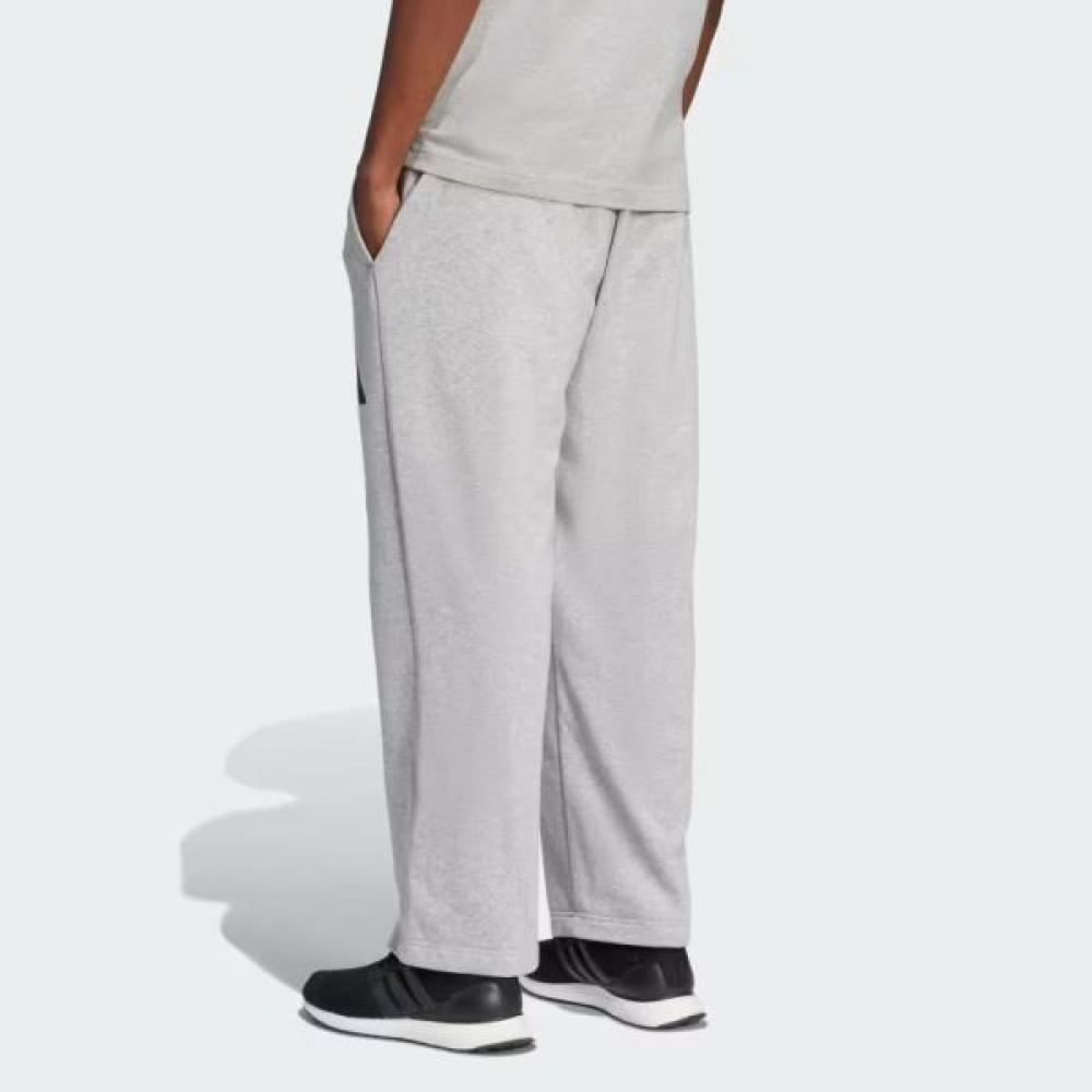 Adidas Унисекс Essential Широкие брюки с логотипом Свободный крой Серый