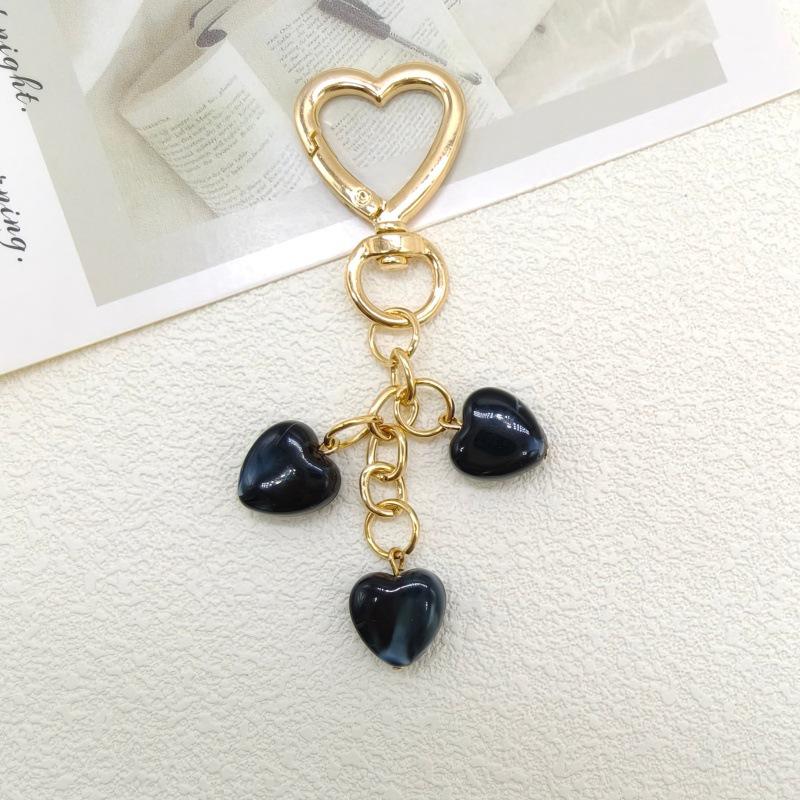 Корейская мода Брелок в форме сердца и ремешок для чехла телефона с подвеской из бусин