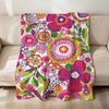 Modern fashion retro opulent flowers luxury Flannel soft warm plush blanket sofa living room hogar bed gift home Car portable