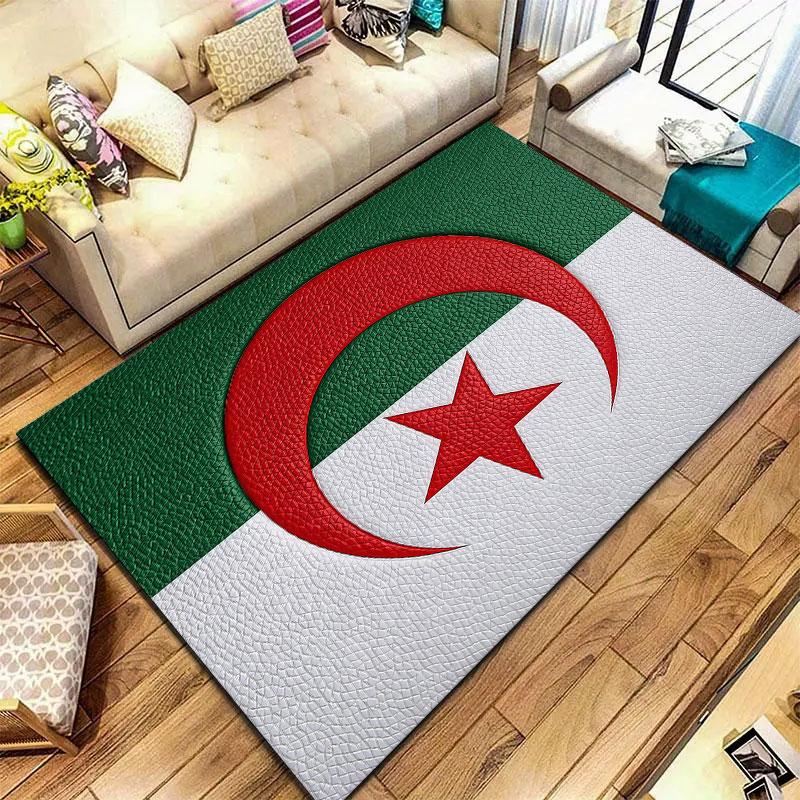 Algeria National Football Team Carpet Rug for Living Room Bedroom Home Sofa Decoration,Kids play Non-slip Floor Mat