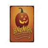 Halloween Metal Sign with Pumpkins, Fall Decor 20x30 Cm