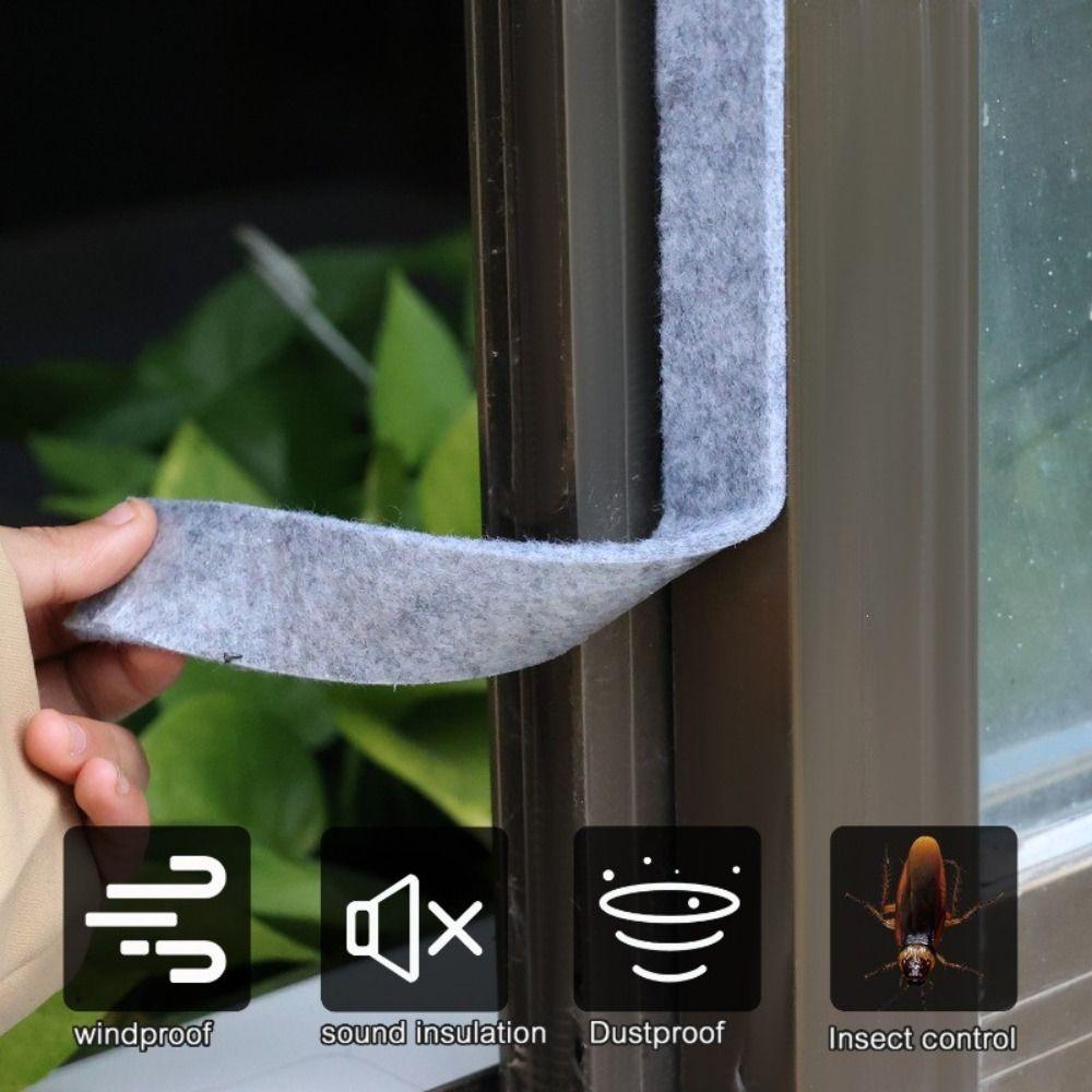 4 м войлочная уплотнительная полоса для дверей и окон, пылезащитное утолщенное стекло, впитывающая воду наклейка, звукоизоляция, износостойкость
