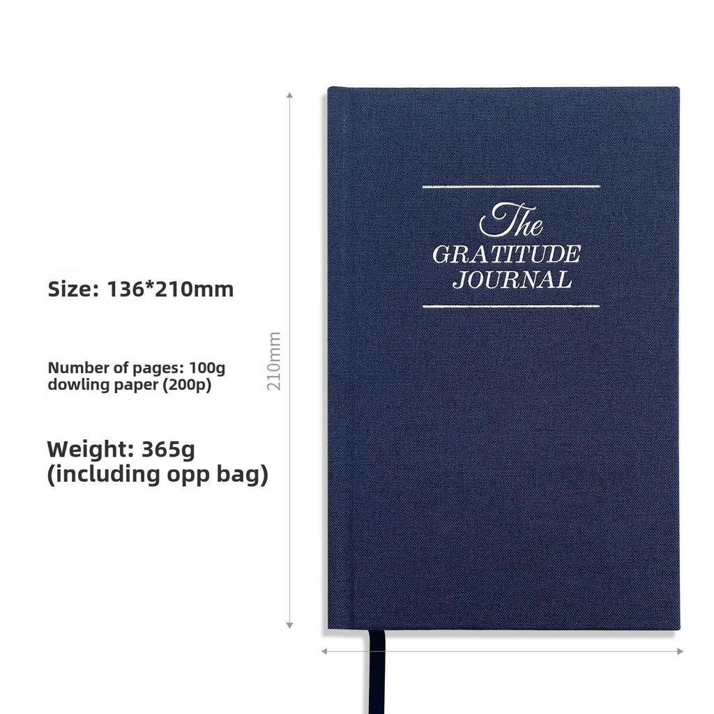 Japanese Cross-Border Gratitude and Diary Notebook - Portable, Simple English Edition