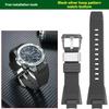 Для серии Casio GST-B400 Резиновый Водонепроницаемый Спортивный Ремешок Стальное Сердце Улучшенная Пряжка с Рисунком Стального Кольца Ремешок