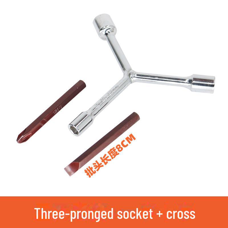 Инструмент для автоматической очистки стиральных машин: Трехзубая отвертка и гаечный ключ для снятия винтов цилиндра