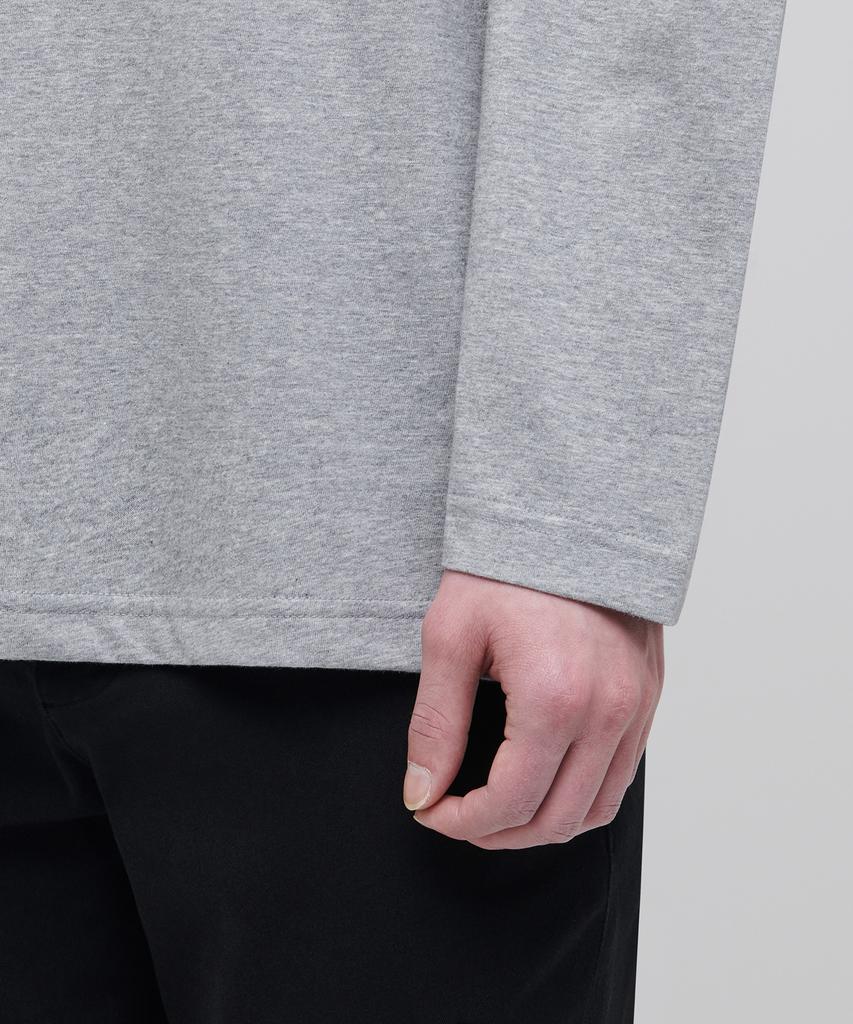 MUSINSA STANDARD [Cooltandard] Crew Neck Long Sleeve T-Shirt [Medium Gray]