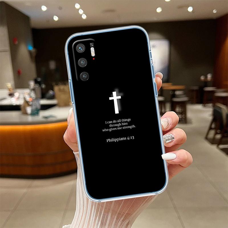 UP14 Bible verse Jesus Cross Transparent Phone Case for Motorola Moto Edge 20 30 40 50 S30 Fusion Ultra Pro Neo Lite + G200 G23