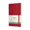 Moleskine Notebook 2022 January Start 12 Months Weekly Diary Soft Cover Large Size Scarlet Red DSF212WN3Y22
