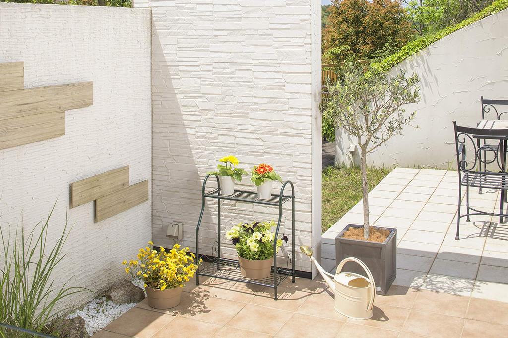 Takasho NPM-FS05 Two-Tier Flower Stand, 31.5x56.5x70cm