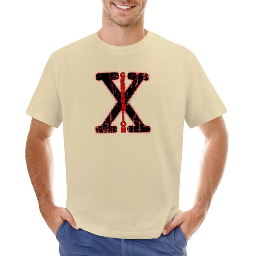 Generation X T-shirt Short Sleeve Tee Blouse Animal Prinfor Boys Plain Men Graphic T Shirts
