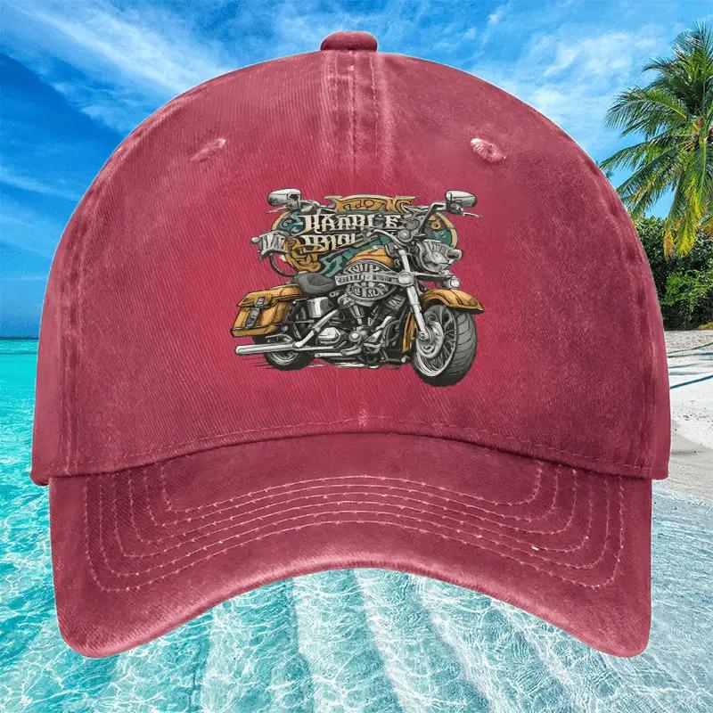 1 шт. Кепка для мотоциклистов Davidson, регулируемая кепка-snapback с дизайном мотоцикла, легкая, для всех сезонов