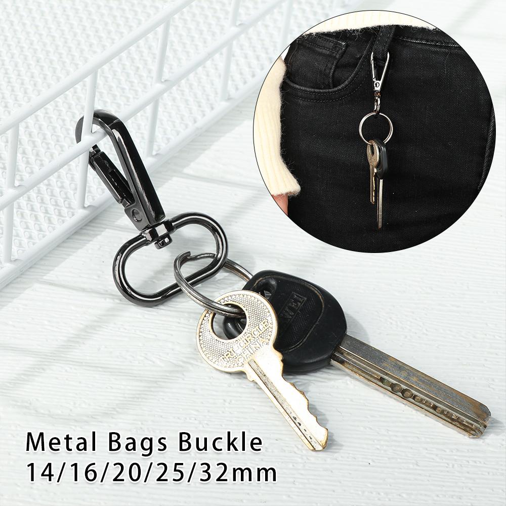 1pcs Metal Split Ring DIY KeyChain Lobster Clasp Bags Strap Buckles Hook Collar Carabiner Snap