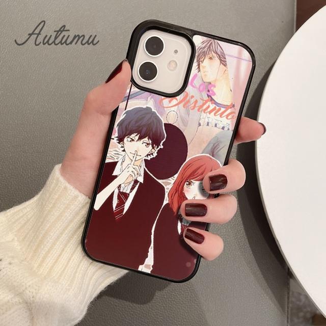 Чехол для телефона с изображением аниме Ao Haru Ride Kiss для iPhone 11 12 13 14 Pro Max mini X XR XS SE 2020 6S 7 8 Plus Samsung Galaxy S21 S22