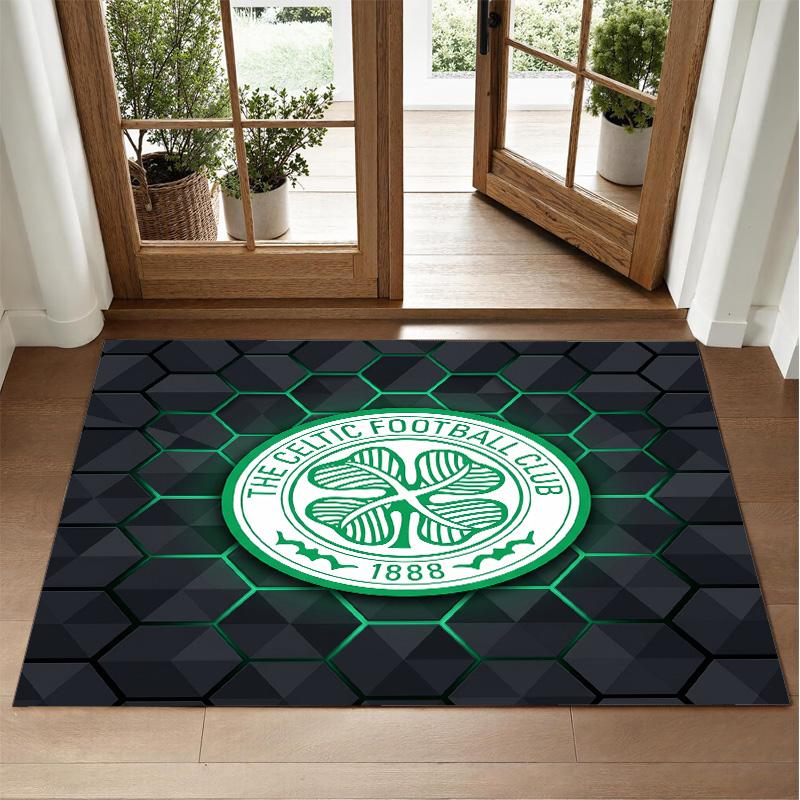 Celtic FC Design Crystal Velvet Rug Soft Decorative Mat for Bedroom Entrance