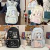 Lightweight Letter Pattern Nylon Travel Backpack For School And Outings Weekend