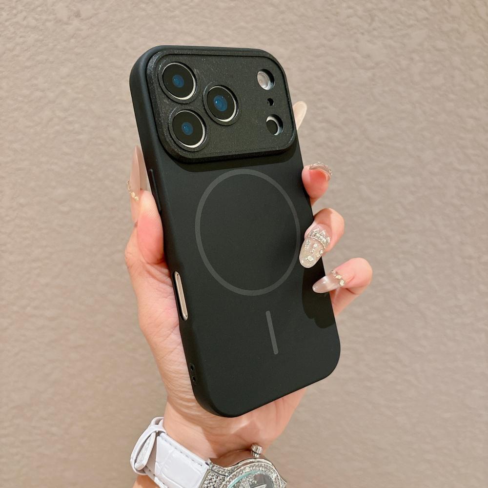 Матовый магнитный чехол для телефона Magsafe для iPhone 17 16 15 14 13 Pro Max, полный мягкий бампер, покрытие с ощущением кожи, беспроводная зарядка