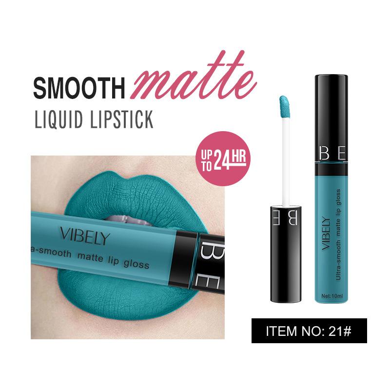 VIBELY Makeup Matte Anti-Stick Lip Glaze Несмываемая долговечная жидкая губная помада