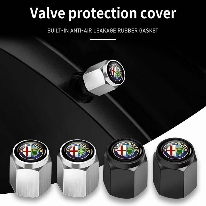 CYJAU1 2026 Hot Alfa Romeo For Alfa Romeo 5pcs Car Metal Wheel Tire Valve cover Cap Car Logo Styling Auto Accessories Giulietta GT 159