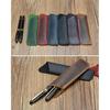 Handmade Leather Double Pen Case Crazy Horse Leather Fountain Pen Pouch Protective Sleeve Cover