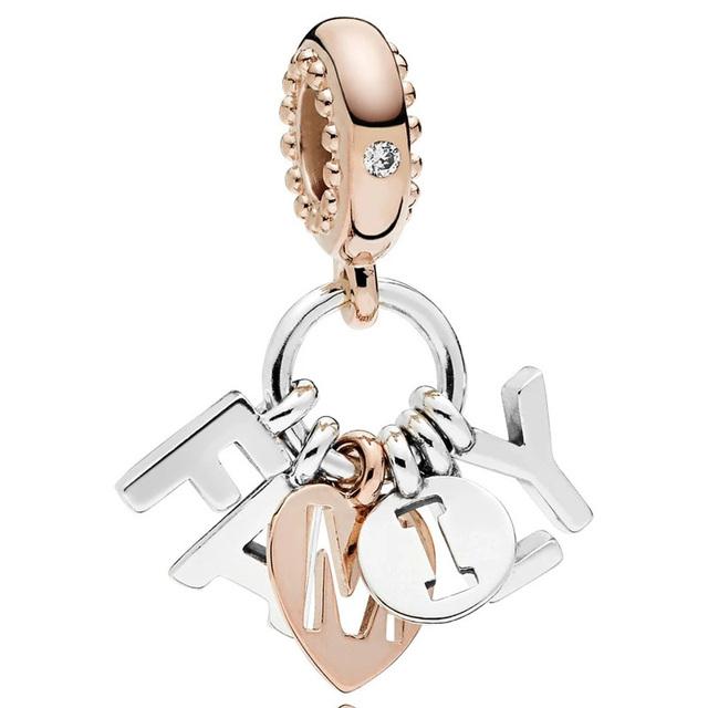 Оригинальные бусины в форме сердца с надписью «Я люблю тебя» из стерлингового серебра S925, подвески, модный браслет, сделай сам, ювелирные изделия