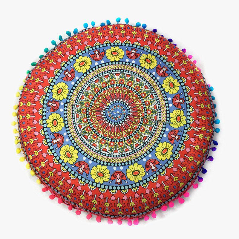 Premium Quality Mandala Round Cushion Cover For A Timeless Bohemian Look