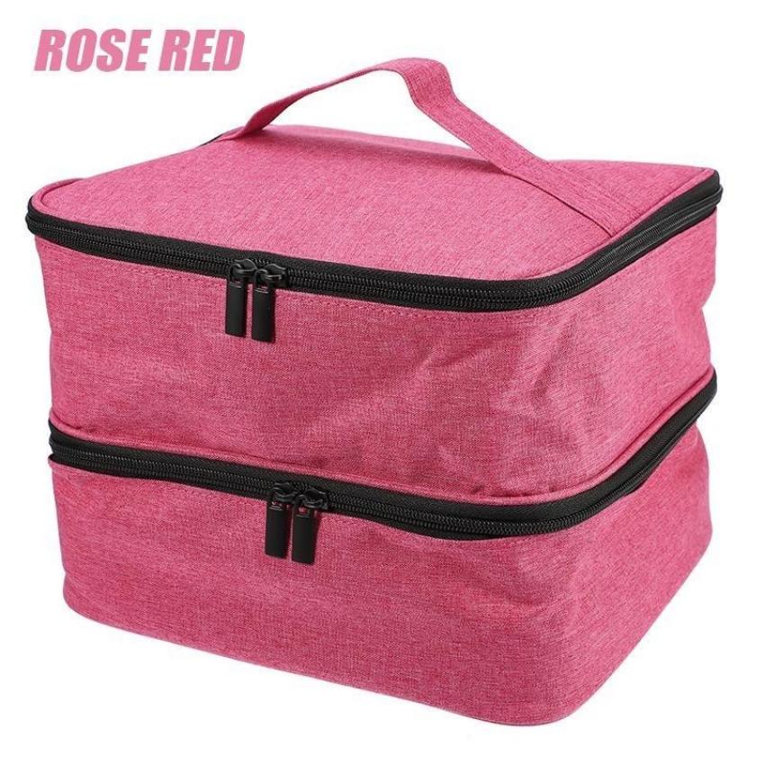 Большой вместительный органайзер для лака для ногтей, чехол для переноски, двухслойная лампа для сушки ногтей, кисть для дизайна ногтей, дрель для ногтей, коробка-органайзер для лака для ногтей