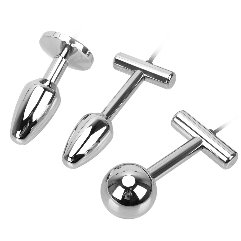Sex Toy for Women Electrical Stimulation Prostate Massage Vaginal Tight Electro Shock G Spot Metal Anal Beads Butt Plug