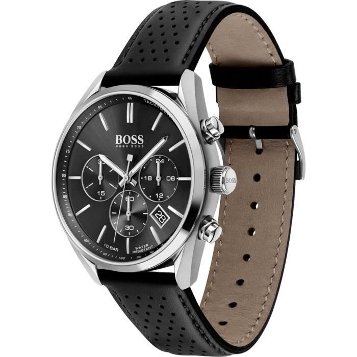 Hugo Boss-Montre Chronographe pour Hommes à movement Quartz en Cuir - 1513816