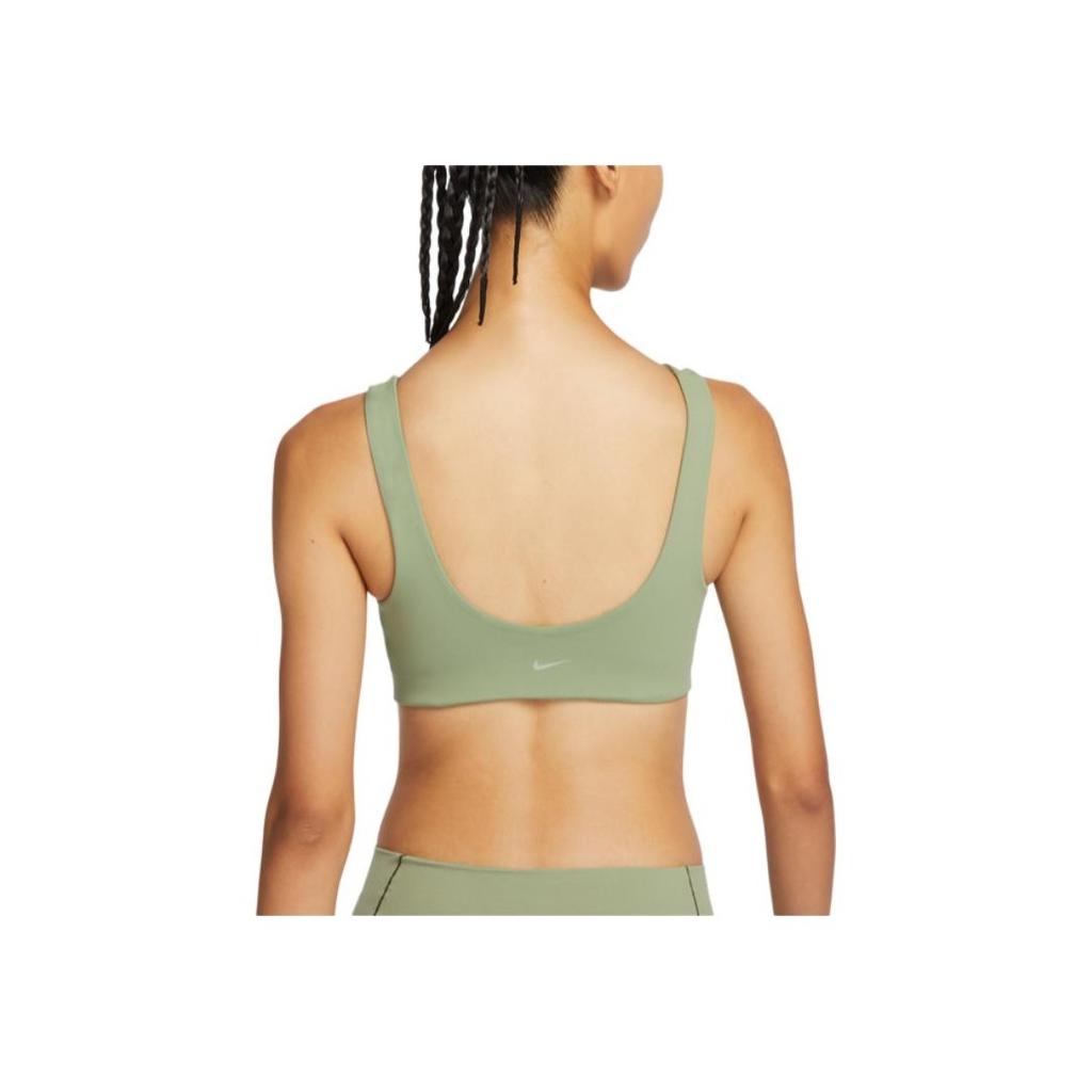 Nike Alate Solid Color Outdoor Casual Pullover Low Intensity Support Quick Dry Sports Underwear Women Underwear Oil-Green FB3240-386