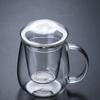 Прозрачная чашка для чая в виде гриба с фильтром, многоцелевая, для заваривания чая, кружка для молока из боросиликатного стекла, бытовая чашка для питья кофе