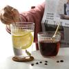 250 мл/360 мл Винтажная чашка для айс американо Вертикальная полосатая стеклянная кружка Чашки для латте и мокко Кружки для сока и молока Специальный бокал для коктейлей