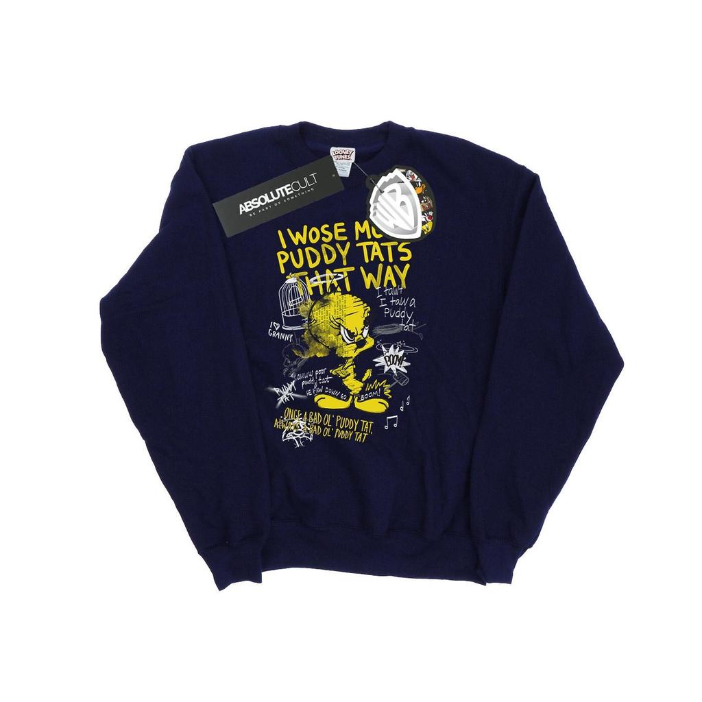 Looney Tunes Mens Tweety Pie More Puddy Tats Sweatshirt