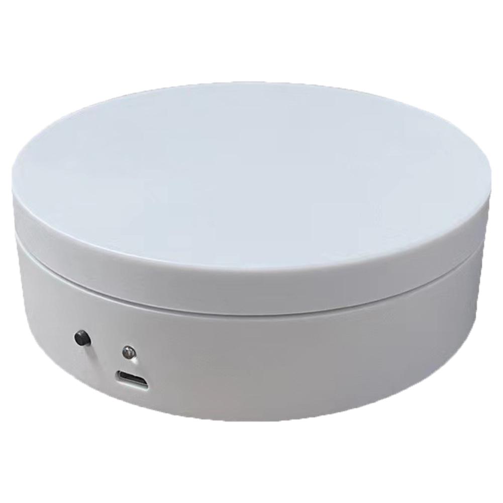 360 Degree Rotating Motorized Display Stand 12cm Electric Turntable USB Charging/Battery Operated for Model Cake 3D Images