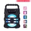 Colorful Flashing Lights Sound Box High Power Bluetooth Speakers TF Udisk Karaoke Handheld Sound Subwoofers for Dancing