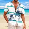 Hawaiian Shirt For Men Casual Fashion Summer Short Sleeve Buttons Printed T Shirt Top
