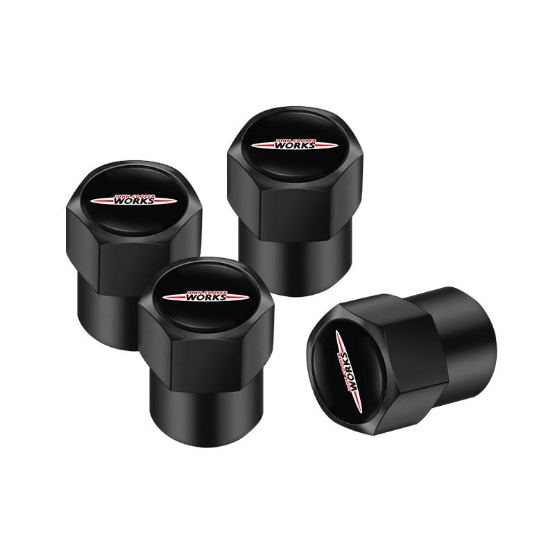ankfz6 4Pcs Aluminum Alloy Car Tire Valve Cap Auto Wheel Accessories For MINI Cooper S Works JCW R55 R56 R53 R60 R61 F54 F55 F56 R50