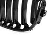 BMW 1 F20 / F21 11-14 3/5-дверный Хэтчбек Комплект решеток между фарами (Почки), Левая и Правая, Черная Глянцевая Двойная Решетка