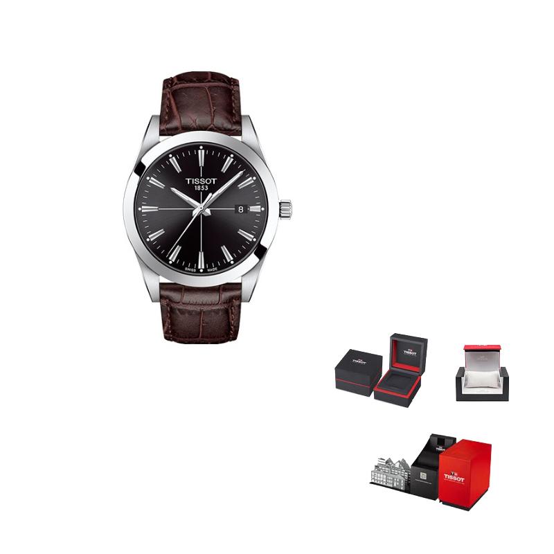 Tissot Коллекция Windy Кварцевый механизм Водонепроницаемость 100 м Мужские часы Часы 40 мм Черный циферблат T127.410.16.051.01