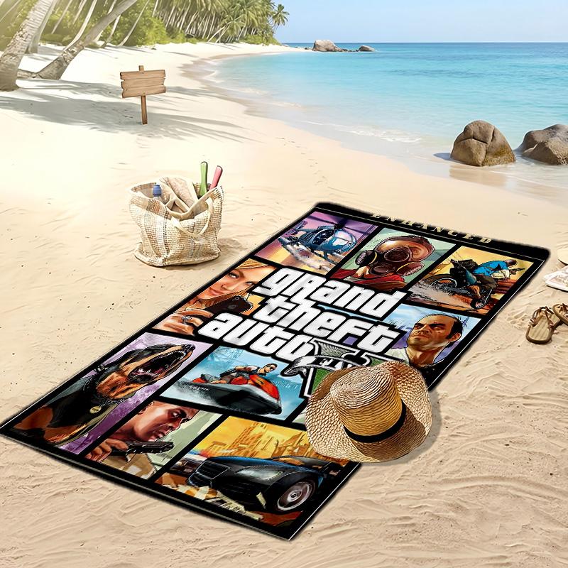 Пляжное полотенце GTA, Мягкое, Впитывающее, Быстросохнущее полотенце для пляжа, бассейна, плавания, путешествий, дома