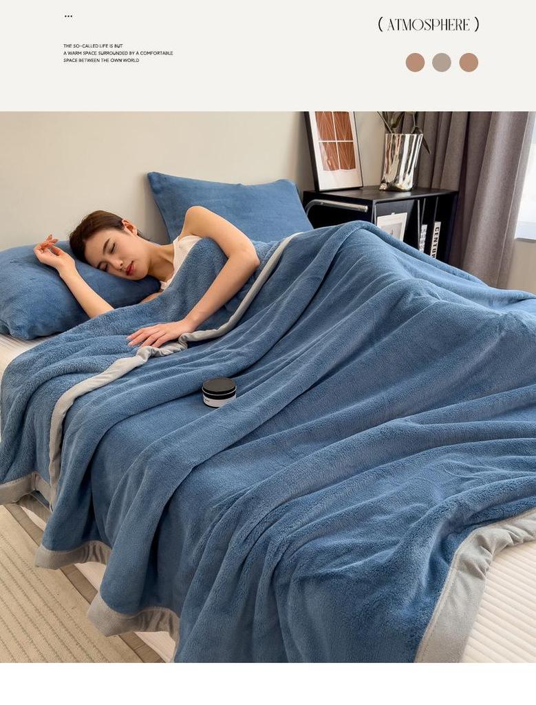 Постельная простыня и пододеяльник из кораллового флиса, фланели и бархата - Односпальный размер