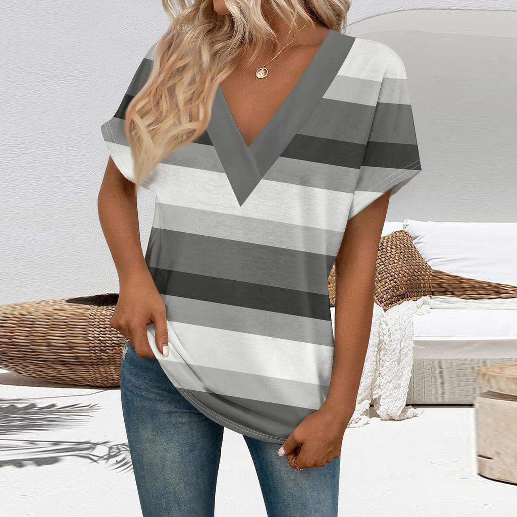 T Shirts Short Sleeve V Neck Tees Womens Fashion Tops Trendy Lightweight Soft Casual Summer Outfits