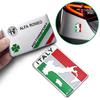 AAACP1 Car Aluminum Badge Body Decor Sticker For Alfa Romeo Italy Giulietta GT 159 147 156 Mito Brera Giulia F1 Stelvio Volante Clover