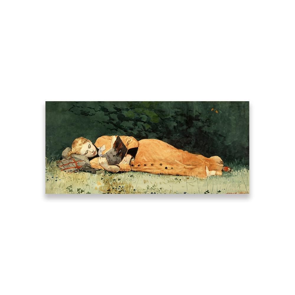 Winslow Homer Art Print The New Novel Figurative Wall Decor Poster Modern Art Poster Canvas Painting Bedroom Decor